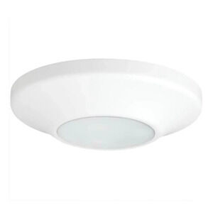 New Progress Lighting 1-Light 5.5-in Matte White Indoor/Outdoor LED Flush Mount